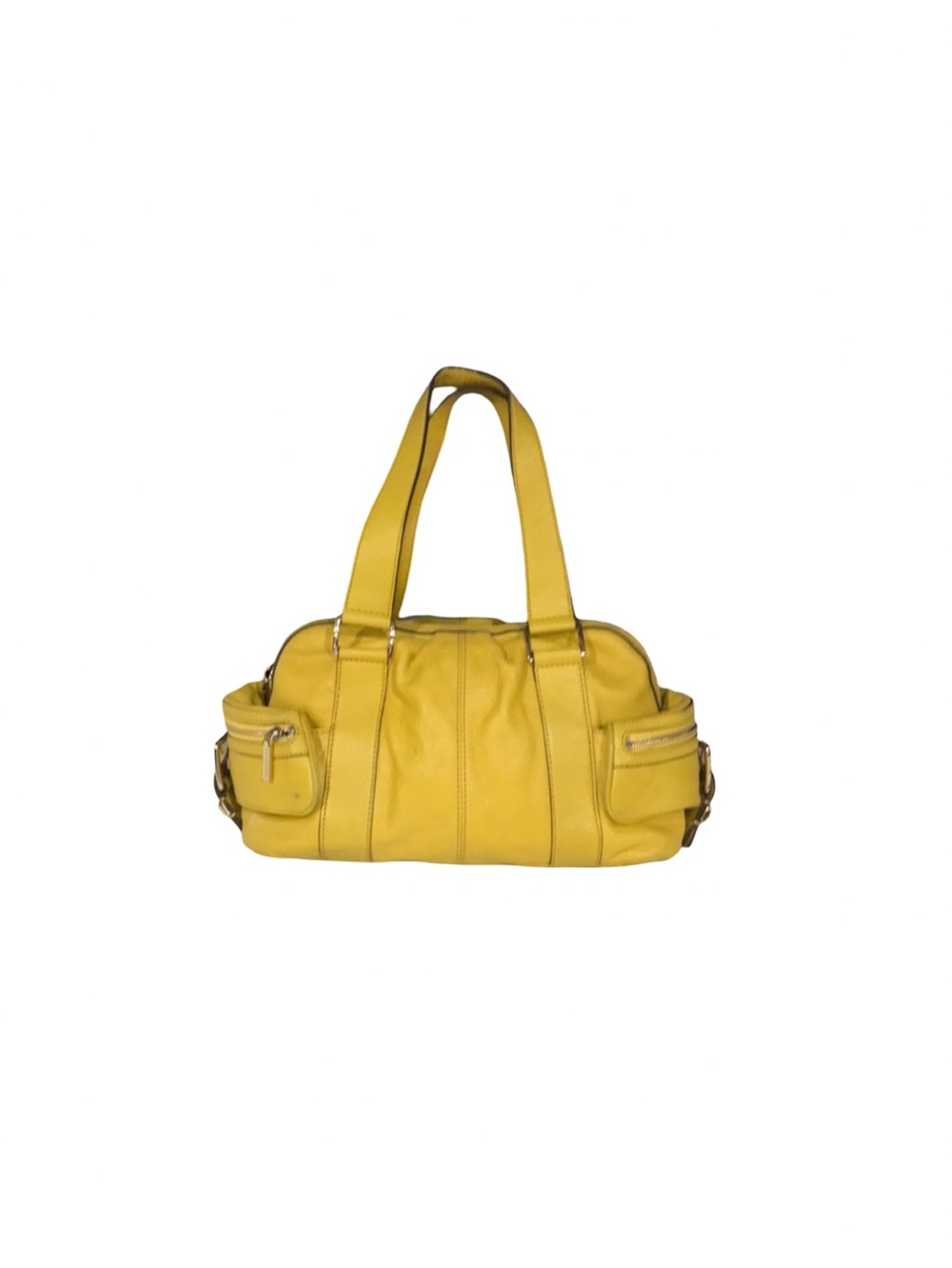 Michael Kors Thick Leather Harrison Satchel in Canary Yellow